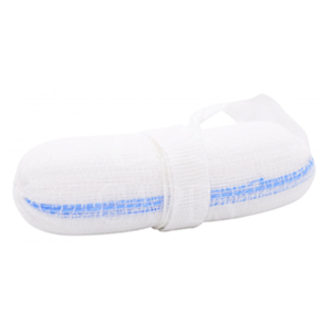 Defries Vaginal Plug X-Ray Detectable, 90 x 30 x 30 mm, Tail: 900mm, Sterile, Single Pack, 100 Packs/Box Box