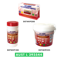 Liv-Wipe Detergent Wipes, 22 x 28cm, Nonwoven, Alcohol Free, Neutral pH, TGA, 200 in Soft Pack, 6 Packs /Carton Carton