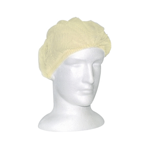 Livingstone Dispo Crimped Hairnet Cap 21 Inches, Double Elastic, Extra Thick 22GSM, Latex Free, HACCP Yellow 250/Box, 4 Bxs or 1,000/Ctn