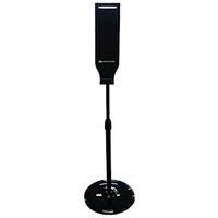 Livingstone Floor Stand for Liquid/Gel Hand Sanitiser Alcohol Dispenser, 15 (L) x 145.5 (H) x 38 (Bottom) cm, Metal & Polypropylene, Black Each
