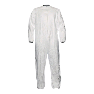 DuPont Tyvek IsoClean Coverall with Bound Neck, Triple Extra Large, Unhooded, White, 25 Pieces/Carton