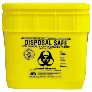 Needles Sharps Waste Collector, Spare Lid Only for 12L Capacity Square Sharps Container DSS010, Each