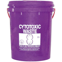 Livingstone Cytotoxic Waste Disposal Safe, 23L, Round with Lid, Purple, Each Each
