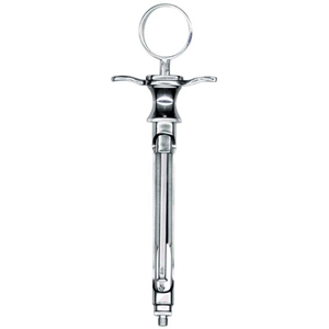 Livingstone Dental Cartridge Anaesthetic Aspirating Syringe, 2.2ml, with Harpoon, Side Loading, Pull Back Thumb Ring Plunger, SS, Each Each