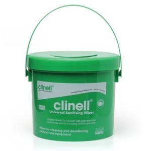 Clinell Universal Disinfectant Wipes, 200 x 300mm, 225 Wipes/Tub Each