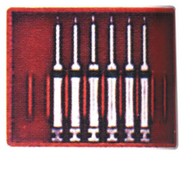 Edenta S/S Twist Drills Red 0.6mm 6/Pk Pack