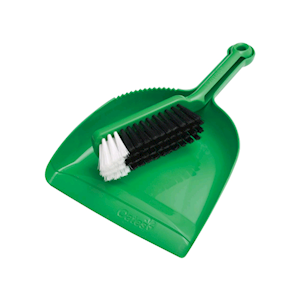 Oates Dustpan and Bannister Set, Plastic, Green, Each Each