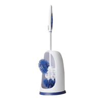 Oates Toilet and Rim Brush Set, White, Each Each