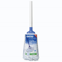 Mop with Handle, Large, Blue, Each Each