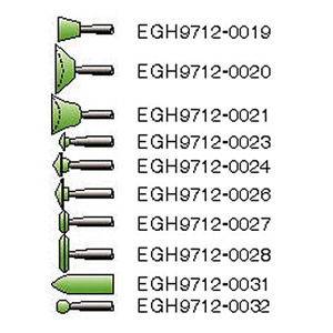 Shofu Dura Green Stones, Shank HP, Shape KN4, No 0026, 12/Pack