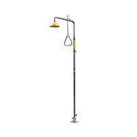 Speakman Safety Shower, 100mm Floor Mounting Plate with Bolt Holes, Free Standing, with Pull Rod Triangle, Stainless Steel, Each Each