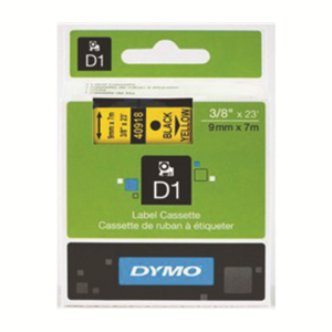 DYMO TAPE FOR LM100 9MM BLACK ON YELLOW Each