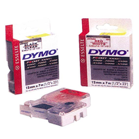 Dymo Tape Elect. 12mmx7M Blackon White Each Each