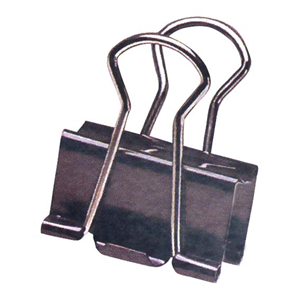 Esselte Fold Back Clips, 51mm, Black, 12/Box