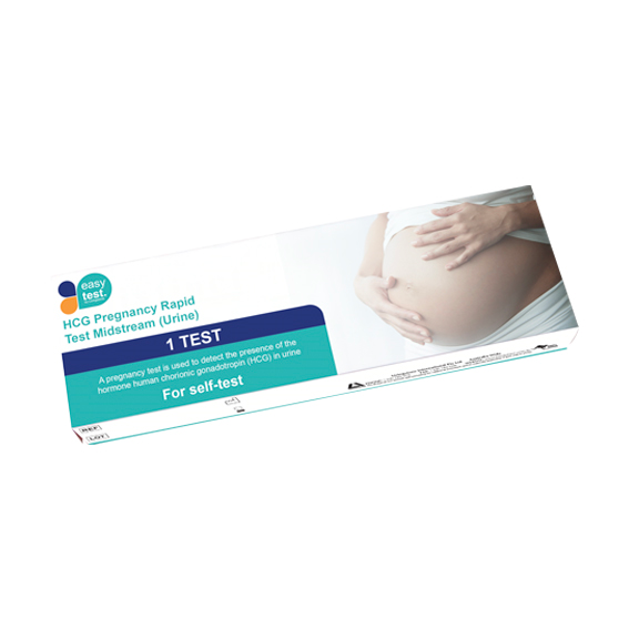 Easy Test HCG Pregnancy Test, Midstream Type, 1 Piece/Box