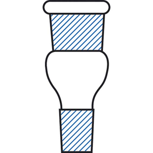 Monash Adapter, Expansion, Standard, Socket Joint 29/32, Cone 14/23, Borosilicate Glass, Each Each