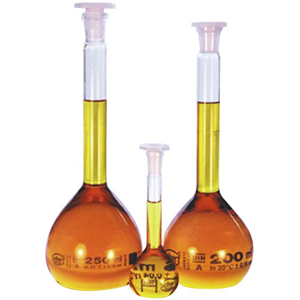 Volumetric Flask, 10ml, Socket Joint 7/16, Class A, with Plastic Stopper, Borosilicate Glass, Made in Europe, Each Each