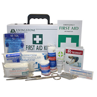 Livingstone First Aid Kit, Class C, Complete Set In PVC Case, for 1-10 people, Meets Workplace Health and Safety Regulation Each