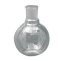 Flat-Bottom Spherical/Boiling Flask, 100ml, Socket Joint 19/26, Single Short Neck, Borosilicate Glass, Clear, Each Each