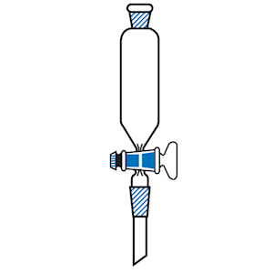 Monash Separating Funnel, Cylindrical Dropping, 100mL, Cone and Socket Joint 14/23, Borosilicate Glass, Australian, Each Each