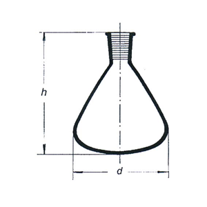 Mowbray Pear-Shaped Flask, 5ml, 1 Neck, Socket Joint 10/19, Each Each