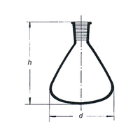 Flask Pear Shape 1 Neck 100ml Socket 19/26 60mm Each
