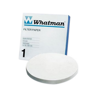 Whatmann Filter Paper, Qualitative, Circles, Medium/Fast Speed, Grade 1, Diameter: 85mm, Ash pct: 0.06, 11 um, Thickness: 0.18mm, 100/Pack Pack