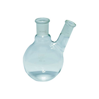 Monash Round Bottom Flask, 100ml, Two Necks, Socket 24/29, Side Socket 19/26, Borosilicate Glass, Each Each