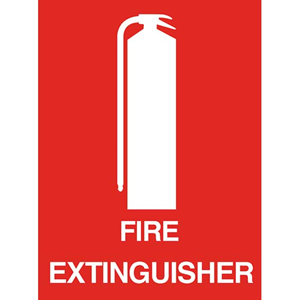 Safety Sign, "Fire Extinguisher", 150 x 225mm, Recyclable Polypropylene, Each Each