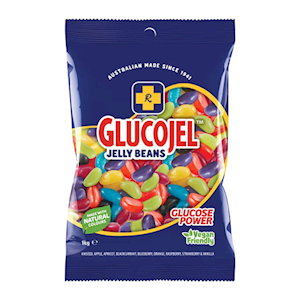 Gold Cross Glucojel Jelly Beans, 1kg, All-Natural Colours, Each Pack