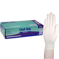 Geltek Latex Examination Gloves, Powder Free, AS/NZ, Biodegradable, Polymer Coated, Textured, Small, Cream, 1000/Ctn (Expiry: 31/12/2026)