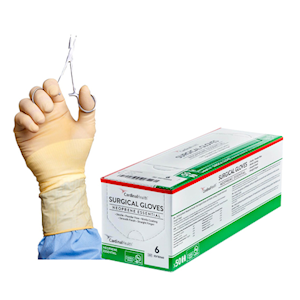 Protexis Neoprene Essential Surgical Gloves, Powder Free, Non-Latex, Sterile, Size 5.5, 50 Pairs/Box