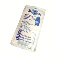 Ni-Tek Nitrile Sterile Exam Gloves Textured Powder Free 290mm Long Cuff, Blue, X-Large 8.5 - 9.0, 1 Pair Pack Bag