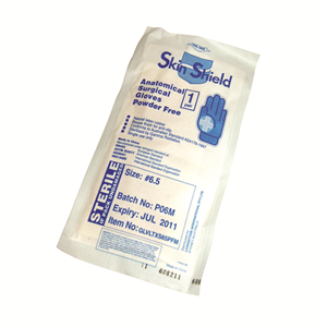 Ni-Tek Nitrile STERILE Exam Gloves Textured Powder Free 290mm Long Cuff, Blue, Large 8.0 - 8.5, 1 Pair Pack