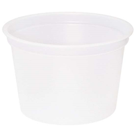 Clear Recyclable Polypropylene Round Sauce/Jelly Cup, 4 ounce, Each Each