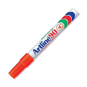 Artline 90 Permanent Marker, 5mm, Chisel Point, Orange, Each Each