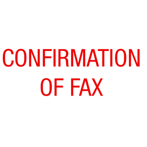 XSTAMPER 1356 CONFIRMATION OF FAX ORDER RED Each