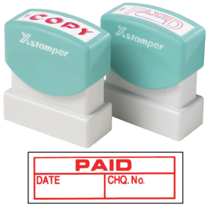 XSTAMPER 1533 PAID/DATE/CHQ# RED EACH Each