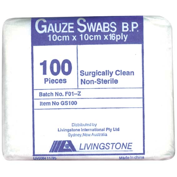 Livingstone Gauze Swabs Non-Sterile