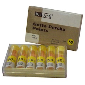 Diadent Gutta Percha Points, Colour-Coded, No. 80, Loose Each