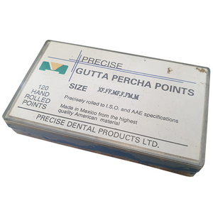 Precise Gutta Percha Points, Colour-Coded, Assorted (Extra Fine, Fine-Fine, Medium-Fine, Fine, Fine-Medium and Medium), 120 Points/Pack Pack