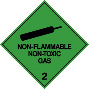 Sticker Class2 'N/Flammable N/Toxic Gas' Paper, 50x50mm, 250/Roll Roll