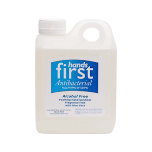 Hands First Hand Sanitiser, Alcohol Free, Waterless, 1 Litre Refill, Each Each