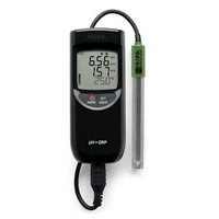 Hanna Waterproof Portable PH/PH-MV/ORP/Temperature Meter With Sensor Check, Each Each