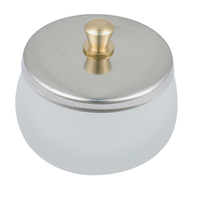 Frosted Dappen Dish, with Lid, Large, Each Each