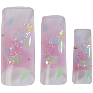 HAWLEY TIPS AIR BRUSHED LILAC,LARGE BLUE & GREEN FLOWERS -70 Pack