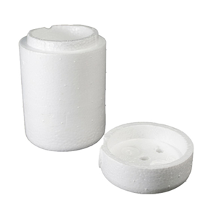 Calorimeter Insulating Box and Lid, 72mm Dia x 120mm H, Polystyrene Foam,Accepts Standard 50mm Diameter x 75mm Deep Calorimeter Cup, Each Each