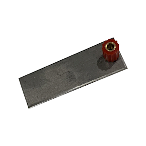 IEC Electrode Iron, 75 x 25 x 3mm, with terminal, Each