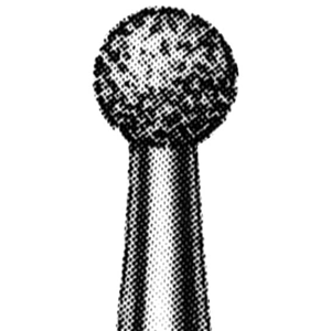 Intensiv 401GS Diamond Burs, Round, ISO 1514 #36, Friction Grip, Fine, Each Each