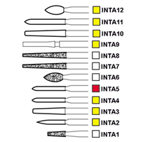 Intensiv A11 Berner Diamond Burs, #13, Friction Grip, Fine, Yellow, Each Each